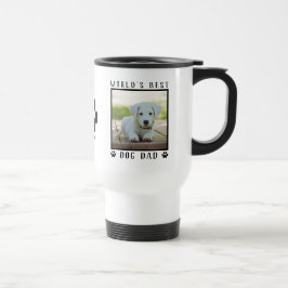 Caneca Térmica Nome de impressões de patas de papai cachorro do m