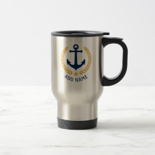 Caneca Térmica Nome do boi Estilo Dourado Ancoragem Náutica Laur
