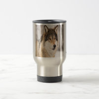 Nome do monograma da vida selvagem da cara do lobo