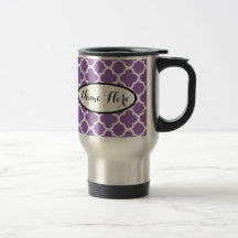 Nome do Quatrefoil Roxo Personalizado