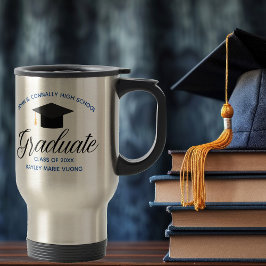 Caneca Térmica Nome do Segundo grau Personalizado Dourado Azul pa