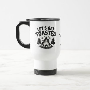 Caneca Térmica Nome Personalizado & Acampamento de Texto