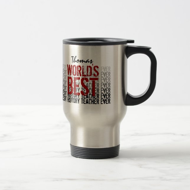 Caneca Térmica Nome personalizado do melhor professor histórico d (Direita)
