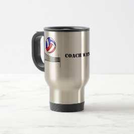 Caneca Térmica Nome Personalizado do Treinador de Voleibol
