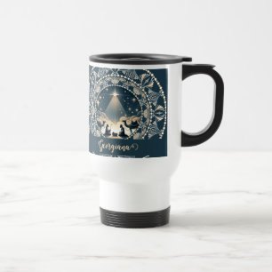 Caneca Térmica Nome personalizado Estrela de Natividade Maravilha