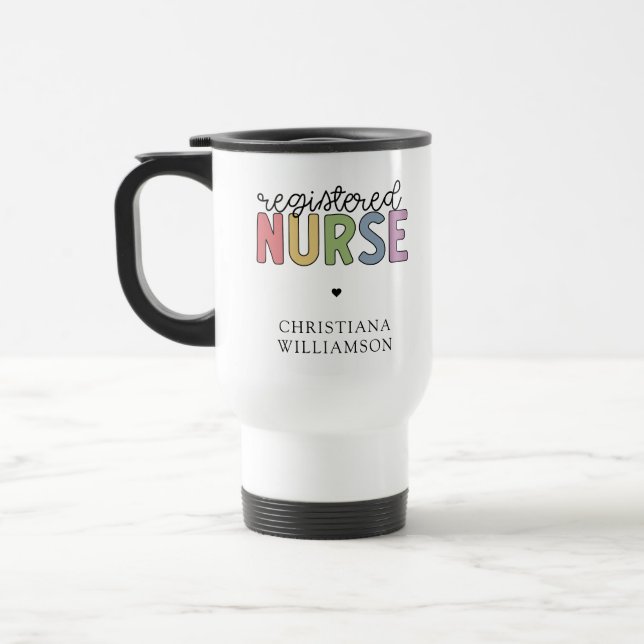 Caneca Térmica Nome Personalizado Graduação de Enfermeiro RN Regi (Esquerda)