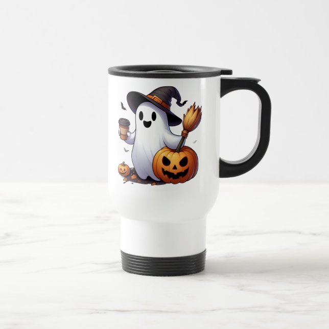 Caneca Térmica Nome personalizado Halloween  (Direita)