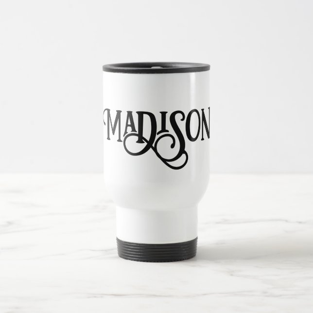 Caneca Térmica Nome personalizado minimalista (Centro)