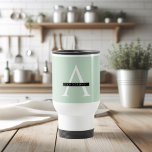 Caneca Térmica Nome Personalizado Mint Pastel Minimalista<br><div class="desc">Nome Personalizado Mint Pastel Minimalista</div>