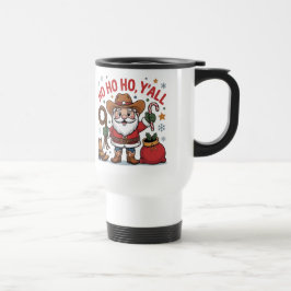 Caneca Térmica Nome personalizado ocidental Natal Santa