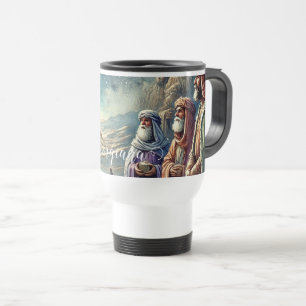 Caneca Térmica Nome Personalizado Vintage Watercolor Três Sábios