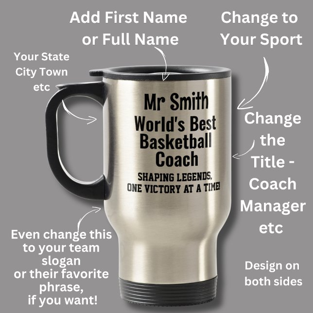 Caneca Térmica Nome, World Best Basball Coach (Criador carregado)