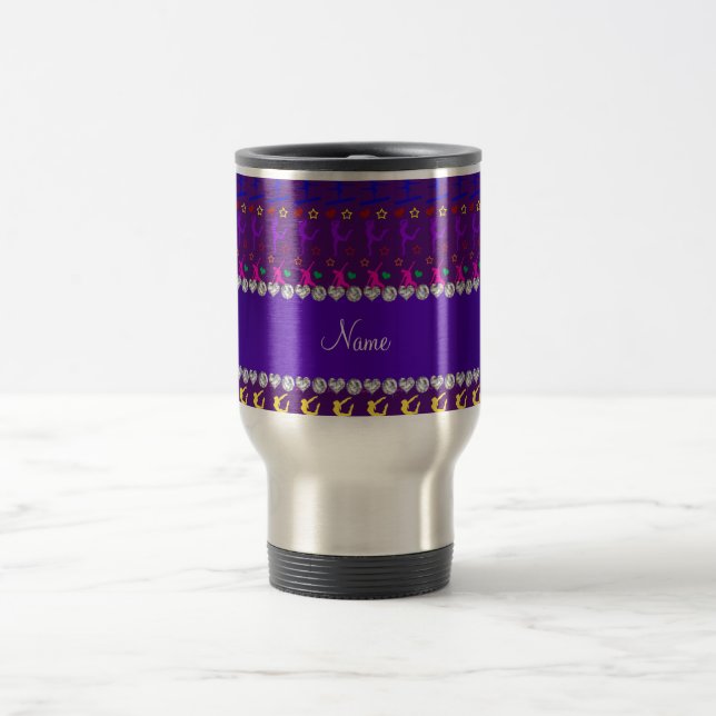 Caneca Térmica Nomes de estrelas de corações da ginástica do arco (Centro)