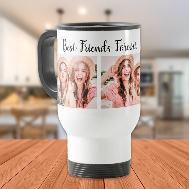 Caneca Térmica Nomes de Fotografias dos Melhores Amigos para Semp ("Best friends forever" travel mug)