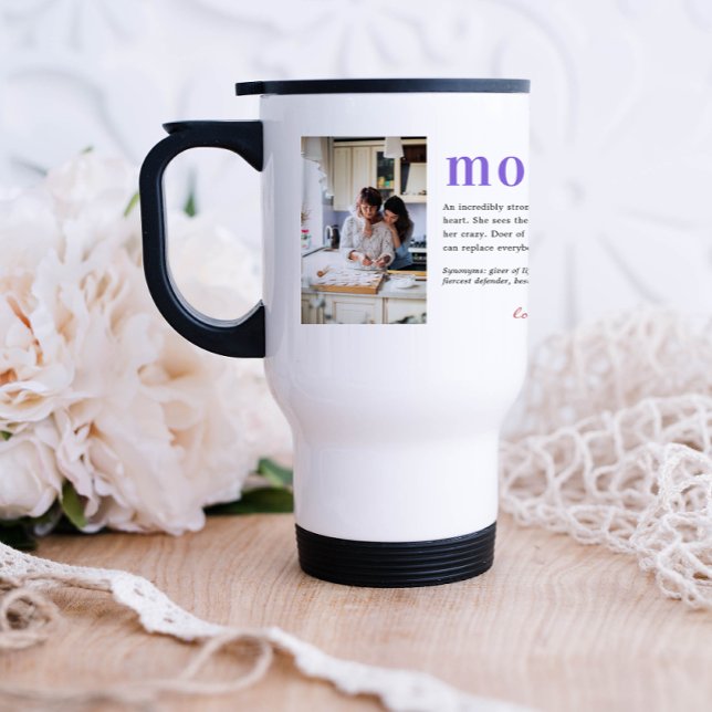 Caneca Térmica Nós Te Amamos Mãe | Colagem de Fotos Moderna 2 (Criador carregado)