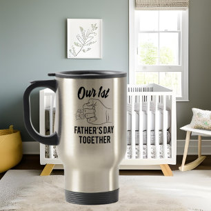 Caneca Térmica Nossa primeira arte de Dia de os pais