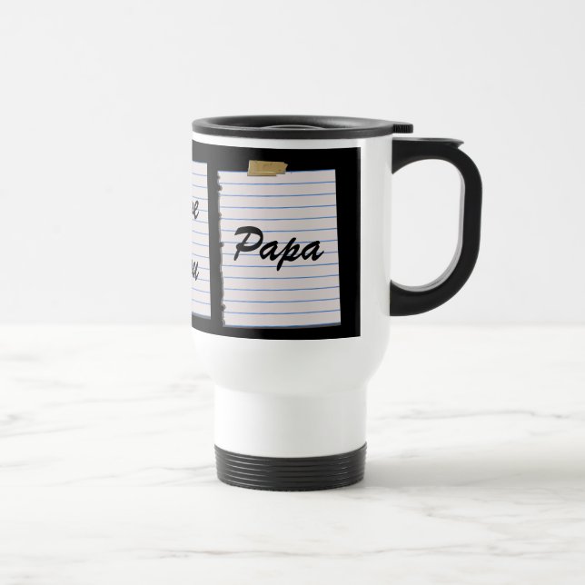 Caneca Térmica Notas do amor para a papá (Direita)