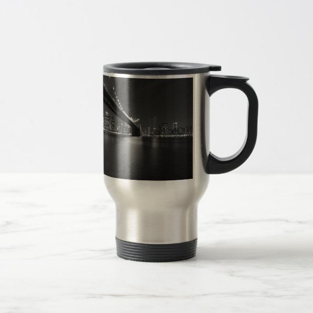 Caneca Térmica Nova Iorque Branco preto - Skyline (Direita)