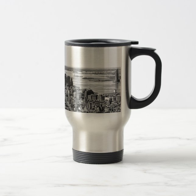 Caneca Térmica Nova Iorque Branco preto - Skyline (Direita)