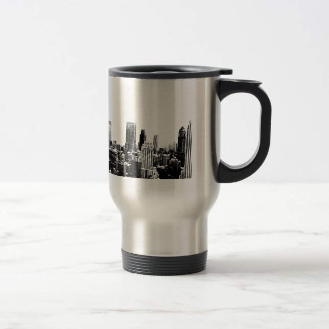 Caneca Térmica Nova Iorque Preto e Branco (Direita)