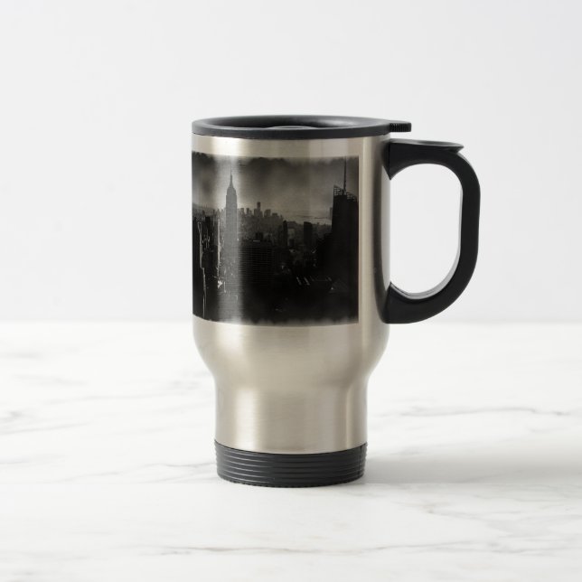 Caneca Térmica Nova Iorque Preto e Branco (Direita)