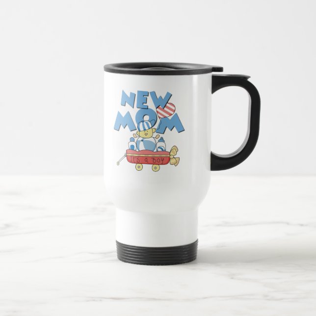 Caneca Térmica Nova mãe é um Camiseta e presentes (Direita)