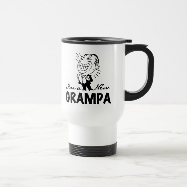Caneca Térmica Novas camisetas e presentes de vovô sorridentes (Direita)