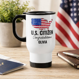 Caneca Térmica Novo Cidadão Americano Orgulhoso – Mapa Americano