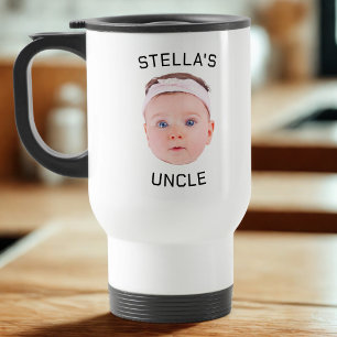 Caneca Térmica Novo Tio Gift Mug, Foto Personalizada De Rosto De 