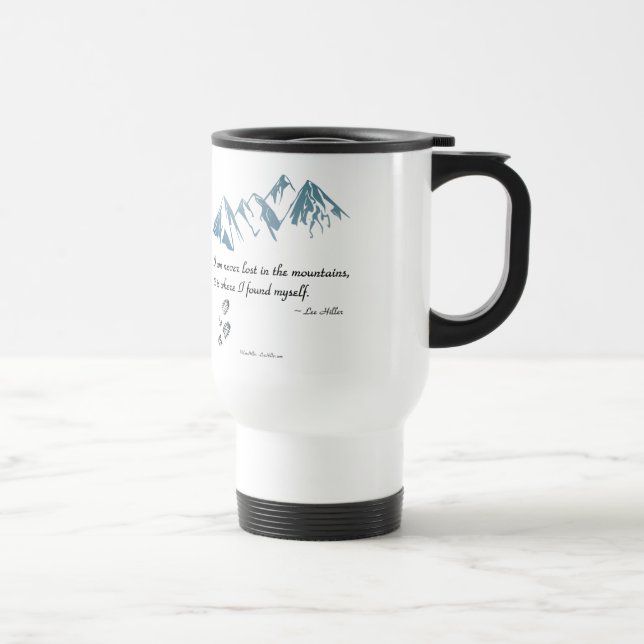Caneca Térmica Nunca me perco nas montanhas, é onde... (Direita)