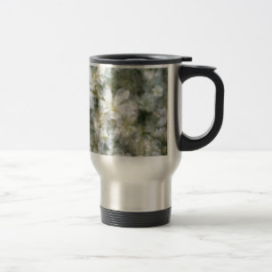 Caneca Térmica Nuvem de Flores Brancas