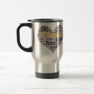 Caneca Térmica Nuvem de Palavras do Dispatcher 911