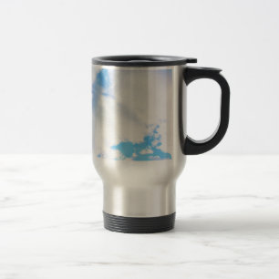 Caneca Térmica Nuvens Brancas Puffy e Céu Azul