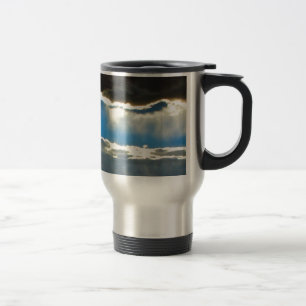 Caneca Térmica NUVENS DE TEMPestade ESCURAS COM RELEVO DE PRATA