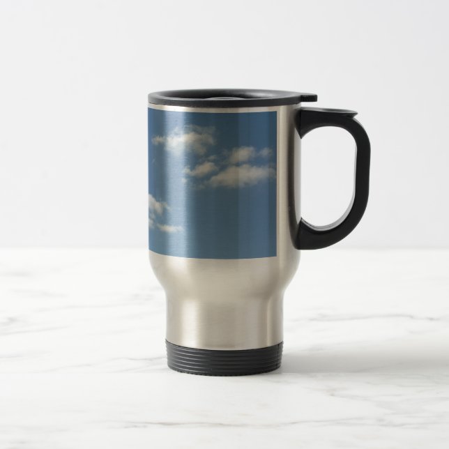 Caneca Térmica Nuvens Sabedoras Céu Azul Pó (Direita)