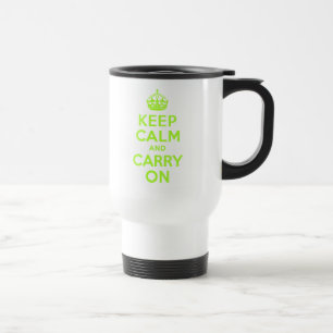 Caneca Térmica O amarelo verde mantem a calma e continua