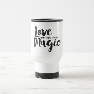 Caneca Térmica "O Amor é Magia" Citação Motivacional de Amor Atit