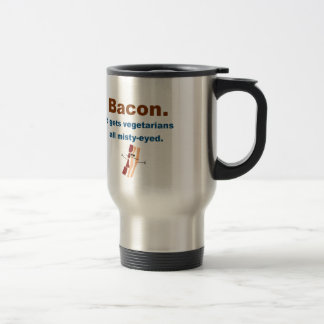 Caneca Térmica O bacon obtem vegetarianos enevoado-eyed