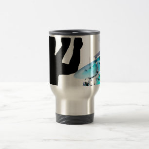 Caneca Térmica O baterista cola em cilindros invertidos do azul