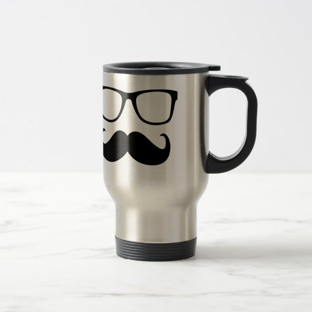 Caneca Térmica o bigode e os vidros são engraçados (Direita)