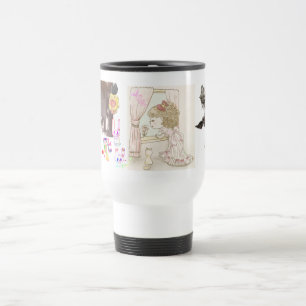 Caneca Térmica O botão do rosa tirado pelo lápis