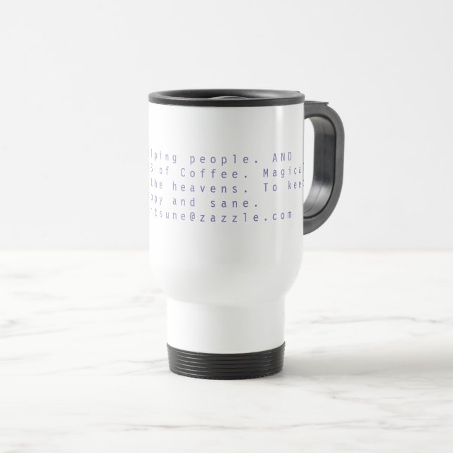 Caneca Térmica O café mantem-me feliz (Frente Esquerda)