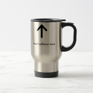 Caneca Térmica o caffiene de aço inoxidável da inserção 15oz aqui