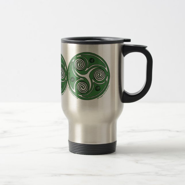 Caneca Térmica O céltico espiral de Triskel do irlandês agride #2 (Direita)