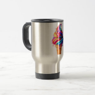 Caneca Térmica O clássico vibrante cone de sorvete da SlipperyJoe