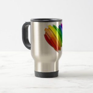 Caneca Térmica O coração escultural tridimensional da SlipperyJoe
