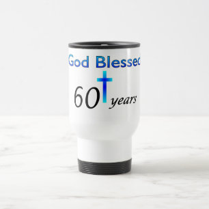 Caneca Térmica O deus abençoou 60 anos de presente de aniversário