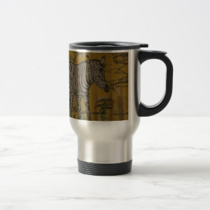 Caneca Térmica O Espírito do Serengeti: Zebras Pastando no Mara
