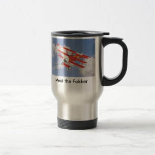 Caneca Térmica O fokker-triplane WW1, encontra o Fokker