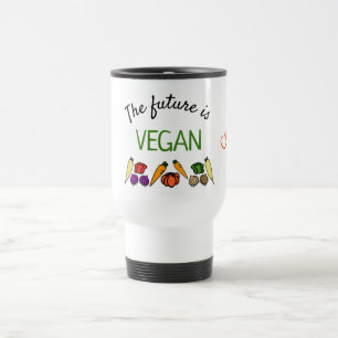 Caneca Térmica O futuro é VEGAN, personalizado, seu nome